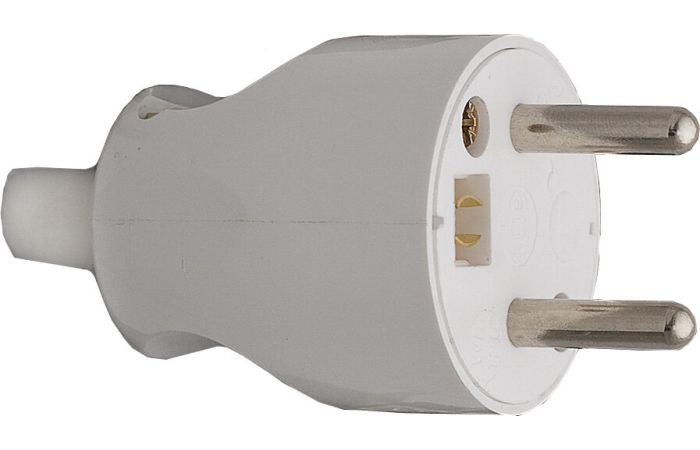 Wtyczka rozbieralna prosta 2P+Z, 16A, 250V~, biały, Power Line | 400460 Kos