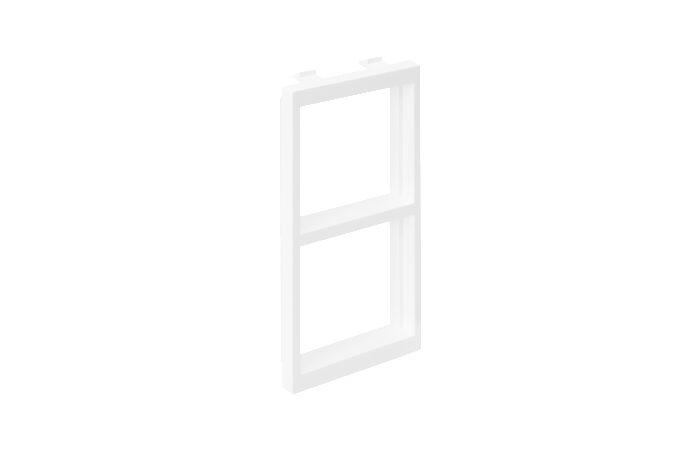 Adapter CIMA na 2 moduły K45 (45x45mm) poziomo, czysta biel S66/9 Simon Connect | S66/9 Kontakt Simon