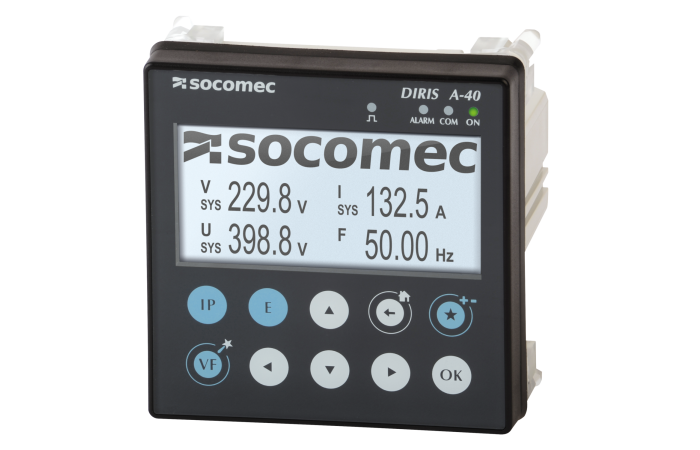 Miernik DIRIS A40, Ethernet Modbus, RS485 Modbus, 3We, 2Wy | 48250501 Socomec