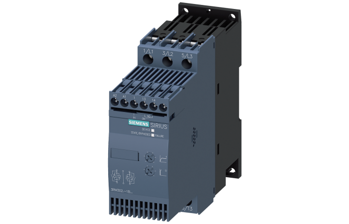 Softstart SIRIUS 25A 11KW 400V 200-480V AC Sterowanie 24V AC DC wielkość S0 Zaciski śrubowe | 3RW3026-1BB04 Siemens
