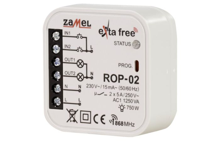 Odbiornik radiowy 2 kanałowy dopuszkowy ROP-02 | EXF10000050 Zamel