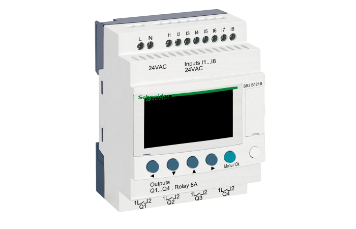 Zelio Logic 8 wejść 4 wyjścia 24VAC Zelio Logic | SR2B121B Schneider Electric