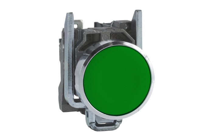 Przycisk z samopowrotem Fi-22mm kryty zielony 1NO bez oznaczenia | XB4BA31 Schneider Electric