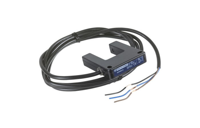 Czujnik fotoelektryczny widełki optyczne z wyjsciem PNP 1NO, 24V DC, kabel 2m, OsiSense XU | XUVH0312 TMSS France