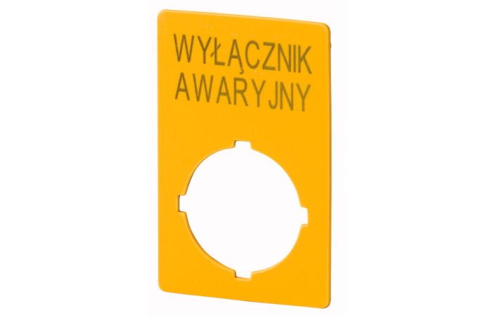 Szyld do przycisków awaryjnych PL, M22-XZK-PL99, żółty RMQ-Titan M22 | 167637 Eaton