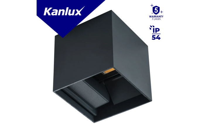 Oprawa elewacyjna REKA LED EL 7W-L-GR max 360lm 4000K grafitowy 5 lat Gwar. | 28990 Kanlux