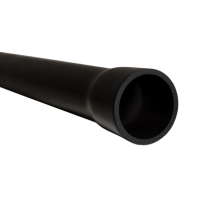 Rura przyłączeniowa sztywna UV z kielichem RPS-UV-M 63/6 750N, RHDPE, gładka, czarna (3m/149szt) BE | 11137 TT Plast