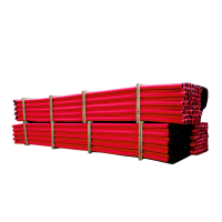 Rura sztywna karbowana dwuwarstwowa w odcinkach RODO 125/105 450N,HDPE,czerwona (6m/38szt) DVK | 12966 TT Plast