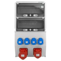 Rozdzielnica eXT 32A 16A 4x230V IP44 FR 5312 - 2x13 modułowa, bez zabezp. | DV-5312-F Doktorvolt