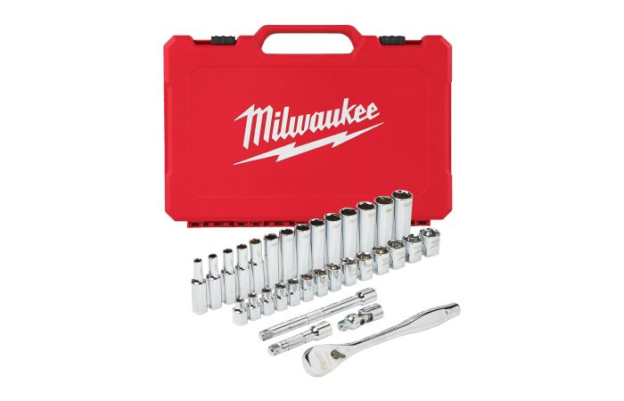 Nasadki z grzechotką, typ metryczny 3/8” (zestaw 32szt) | 4932464945 Milwaukee