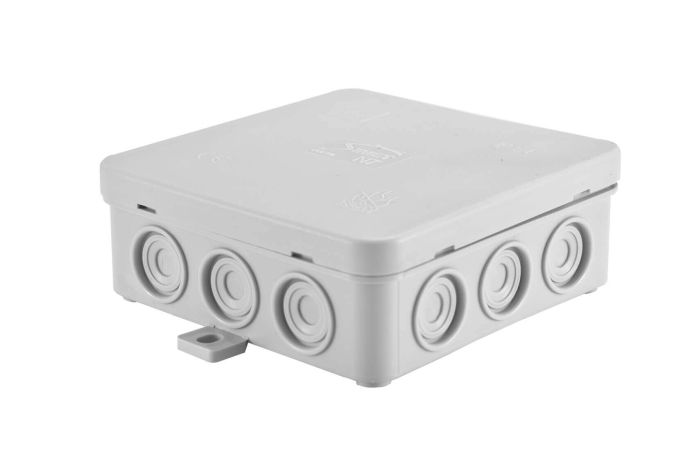 Puszka instalacyjna n/t 100x100 z dlawicą FASTBOX N7 szara | 83007002 Simet