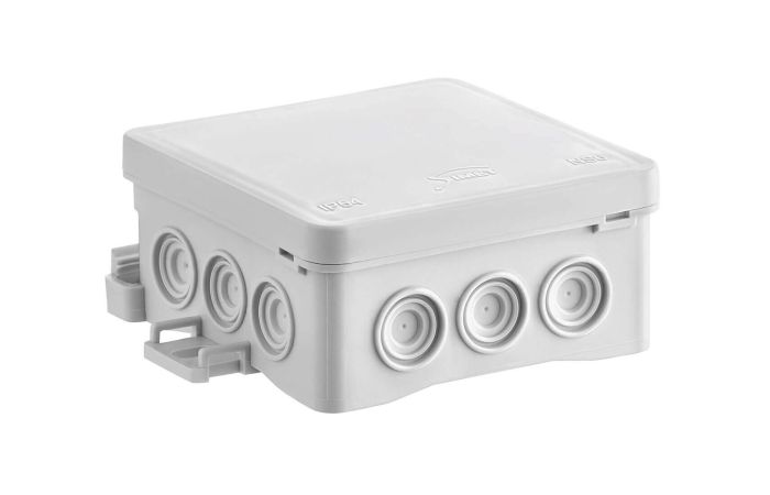 Puszka instalacyjna n/t 85x85x40 NS6 (N6) szara z możliwością zastosowania haka HNS, FASTBOX&HOOK | 35346102 Simet