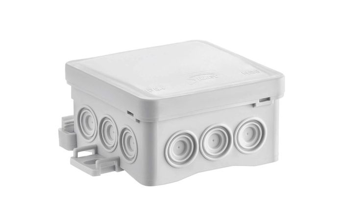 Puszka instalacyjna n/t 75x75x40 NS5 (N5) szara z możliwością zastosowania haka HNS FASTBOX&HOOK | 35360102 Simet