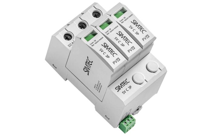 Ogranicznik warystorowy przepięć do instalacji fotowoltaicznych szary SV C 3P SIMTEC | 85034002 Simet