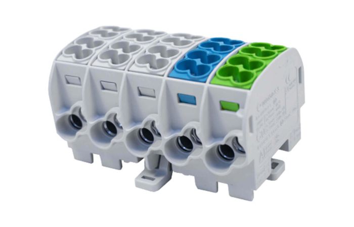 Blok rozdzielczy odgałęźny SCB 25-5X Al/Cu 80150 SIMBLOCK sza/nie/zie | 81500020 Simet