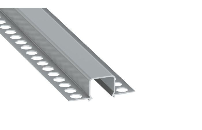 Zestaw TEKKNI MOSSO srebrny klosz mleczny 2,02m do płyt G/K (na 1 taśmę LED) | 38-1600-20 LED Labs