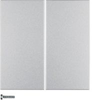Przycisk 2-krotny do ściemniacza przyciskowego, sterownika i mechanizmu Berker, alu, mat | 85146183 Hager