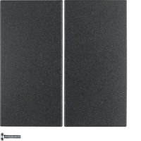 Przycisk 2-krotny do ściemniacza przyciskowego, sterownika i mechanizmu Berker, antracyt, mat | 85146185 Hager