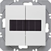Przycisk 2-kr płaski z baterią słoneczną KNX RF Berker.Net, biały, połysk, B.x/S.1 | 85656189 Hager
