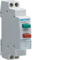 Przycisk sterowniczy 2x 1NO+NC zielony i czerwony Ith=16A 230VAC | SVN391 Hager