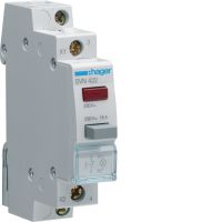 Przycisk sterowniczy 1NC LED czerwona Ith=16A 230VAC | SVN422 Hager