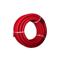 Rura giętka karbowana dwuwarstwowa w kręgach RODK 75/60 450N, HDPE, dwuścienna, czerwona (25m) DVR | 10620 TT Plast