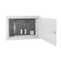 Rozdzielnica multimedialna p/t DARP 48M 1x8 gniazdo 2P+Z drzwi aluminiowe IP42 375x570x125mm biała | 9.48 Elektro-Plast Opatówek