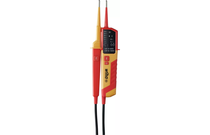 Tester napięcia i&nbsp;ciągłości obwodu 12 &ndash; 1 000&nbsp;V&nbsp;AC, CAT IV w&nbsp;zestawie 2 baterie AAA (45216) | 45216 Wiha Werkzeuge GmbH