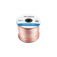 Kabel głośnikowy 2X2.5mm2 100m przezroczysty LANBERG | SC-2X25-10CC-1000-TR Impakt