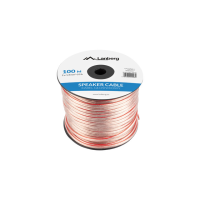 Kabel głośnikowy 2X1.5mm2 100m przezroczysty LANBERG | SC-2X15-10CC-1000-TR Impakt