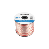 Kabel głośnikowy 2X1.0MM2 100m przezroczysty LANBERG | SC-2X10-10CC-1000-TR Impakt