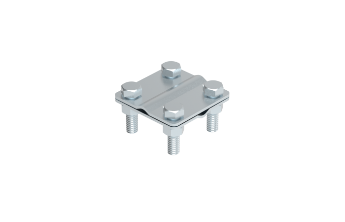 Złącze krzyżowe 4-otworowe do połączeń drutu odgromowego M8/30, 1.2 OC | 90100201 Elko-Bis