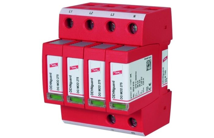 Ogranicznik przepięć C Typ 2 4P 20kA 1,5kV 230V AC DEHNguard M TNS 275 | 952400 Dehn