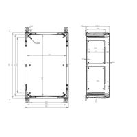 Szafka ARCA 604021T No MP 600x400x210 drzwi przezroczyste z zamkiem, bez płyty montażowej IP66, IK09 | 8121012N Fibox