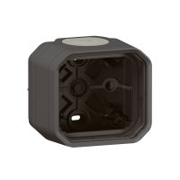 Puszka natynkowa pojedyncza z przepustem membranowym antracyt, Nowe Plexo  | 069601L Legrand