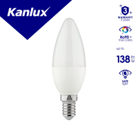 Lampa LED IQ C35E14 5,9W C35 5.9W (60W) 806lm 6500K CW E14 świeczka 3 lata Gwar. | 36687 Kanlux