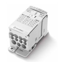Blok rozdzielczy dystrybucyjny 250A wejście 1x120mm2, wyjście 2x35mm2 , 5x16mm2, 4x10mm2 | 9D.01.5.250.0111 Finder
