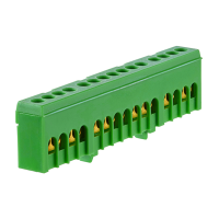 Listwa zaciskowa uziemiająca IP20 PE15H kolor zielony 15x16mm2 MAD1015G15 | MAD1015G15 Morek