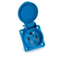 Gniazdo tablicowe 2P+Z 16A IP54, niebieskie | 201-06 Viplast