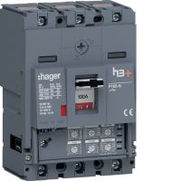 Wyłącznik mocy h3+ P160 3P 100A 40kA LSI | HNS100JC Hager