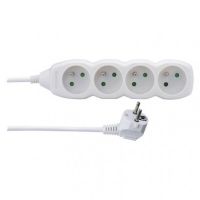 Przedłużacz 1,5m, 4 gniazda, biały, PVC, 1mm2 | P0411 Emos