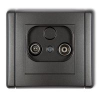 Gniazdo abonenckie RTV przelotowe 9dB | 11FG9P Karlik Elektrotechnik