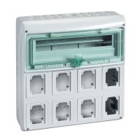 Obudowa n/t IP65 do gniazd gKDR-1-18+1-NT-T/8 8 otwory 90x100mm | 13157 Schneider Electric