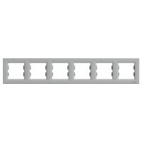 Ramka 6-krotna pozioma, aluminium | EPH5800661 Schneider Electric