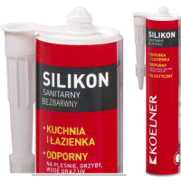 Silikon sanitarny bezbarwny Koelner K-SL-SAN-01 kartusz 300 ml – 1 szt. | K-SL-SAN-01 Rawlplug