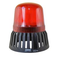 Wielofunkcyjna lampa czerwona fi 120 z buzerem 12-24V AC/DC | T0-IT120R024Z Promet