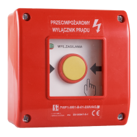 Przycisk przeciwpożarowy PWP1-W01-B-30-2LED7/M, z młotecznkiem | PWP1-W01-B-30-2LED7\M Spamel