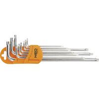 Klucze Torx T10-T50 (zestaw 9 szt.) | 09-516 NEO TOOLS