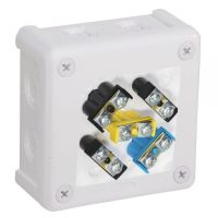 Puszka n/t 98x98x42mm IP55 8-wl z osł. z zaciskiem biała, VP-42 | 042-51 Viplast
