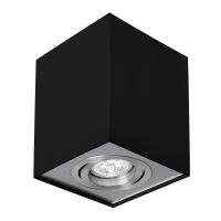 Oprawa natynkowa CHLOE GU10 IP20 97x97x125 kwadratowa czarna oczko regulowana | SLIP004006 Wojnarowscy